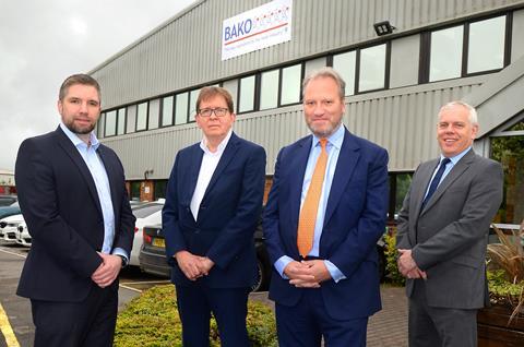Ed Branch, Ian York, Mike Tully Group and Paul Long outside Bako
