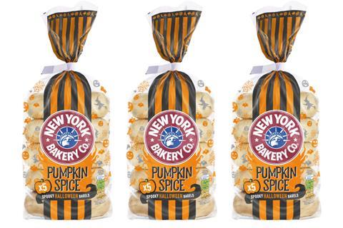 New York Bakery Co pumpkin spice bagels