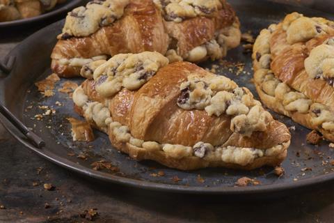 Crookie - a croissant stuffed with cookie dough