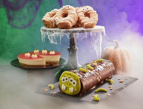 Halloween doughnuts, cheesecake and millipede cake