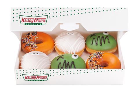 Krispy Kreme Halloween doughnuts in branded box