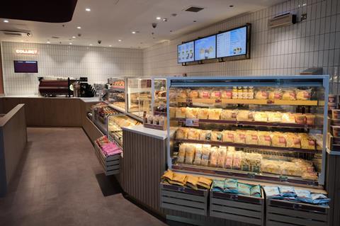 The food and drink selection at Costa Coffee's store in Tooley Street London