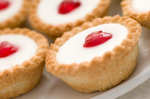Bakewell tarts on a plate