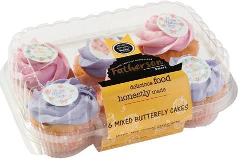 6 mixed Butterfly Cakes Mothers Day in pack