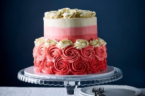 Pink Rosette Cake