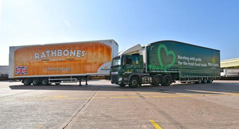 Rathbones Bakery & Morrisons ambient double deck Tiger Trailers