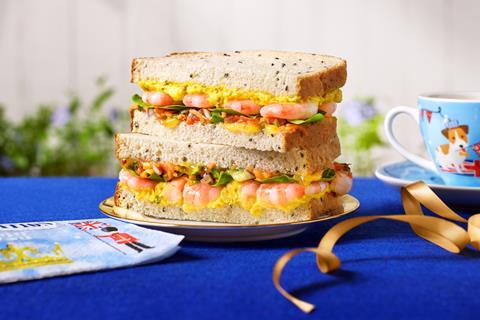 Tesco's Coronation King Prawn Sandwich