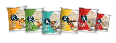 Deli Kitchen wraps in packaging