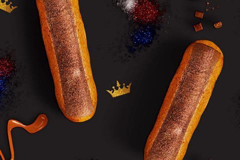 Studio image of two King of Eclairs by The Delicious Dessert Company