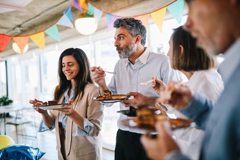 People eating cake