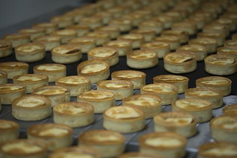 Scotch pies on a production line