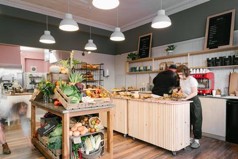 Interior of Twelve Triangles, Easter Road in Edinburgh