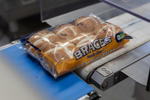 Braces Bakery hot cross buns packaging