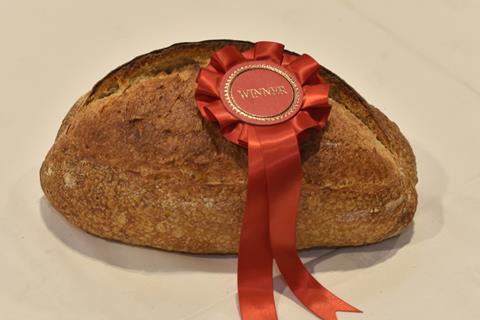 Plain sourdough loaf with rosette on