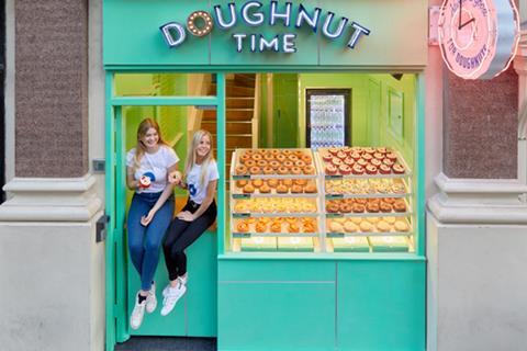 Doughnut Time shop on Shaftesbury Avenue, London  2100x1400