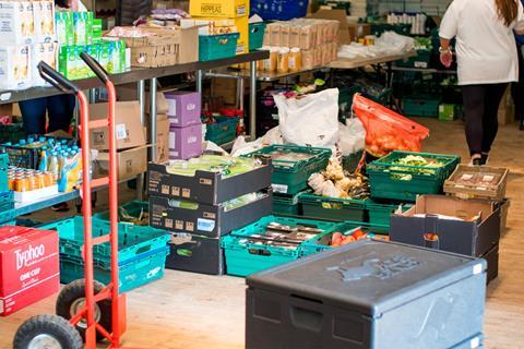 A Fareshare warehouse stockpiles food waste to be shared with communities in need.