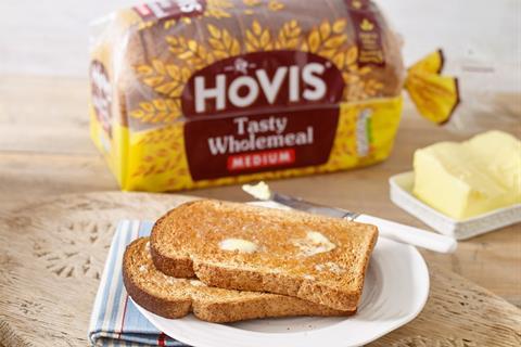 Hovis Tasty Wholemeal bread with buttered toast