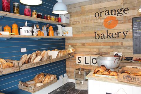 Orange Bakery shop interior