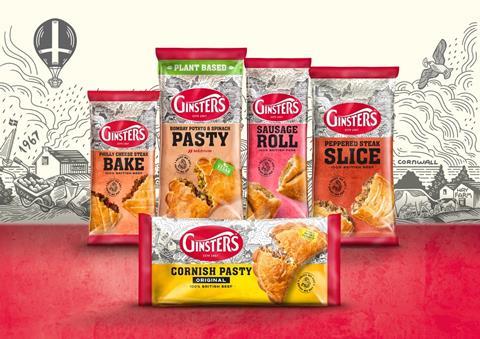 Ginsters new packaging design on some of its products