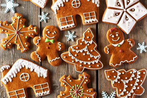 Gingerbread people and houses