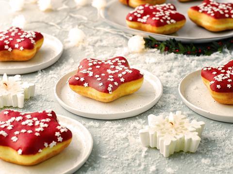 Dawn Foods has added a star-shaped doughnut to its Christmas range