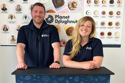 Planet Doughnuts MD Rob Jones (left) and head of marketing Alice Turnbull said they pitched the idea of selling Taylor Swift themed doughnuts to Wembley months ago  2100x1400