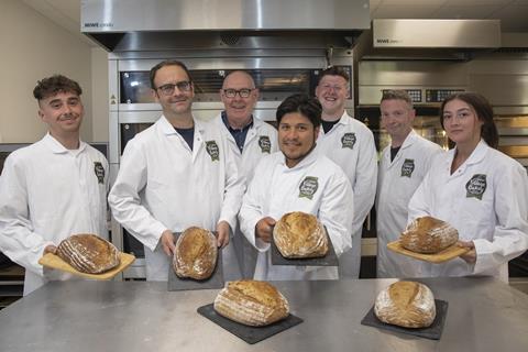 Jones Village Bakery apprentices in white bakers' jackets