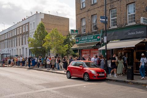 Quince Bakery - Queues down the street in Islington for a previous Pie Party
