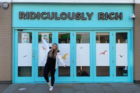 Alana Spencer outside the Cardiff site