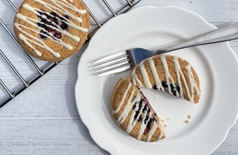 Ginger Bakers lemon & blackcurrant blondie