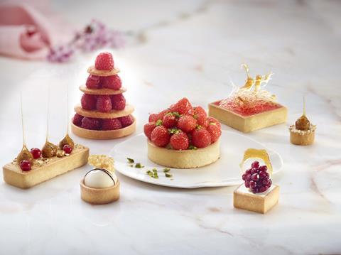 A selection of sweet tartlets with fresh fruit