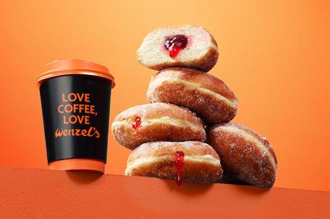 Wenzel's jam doughnuts and coffee