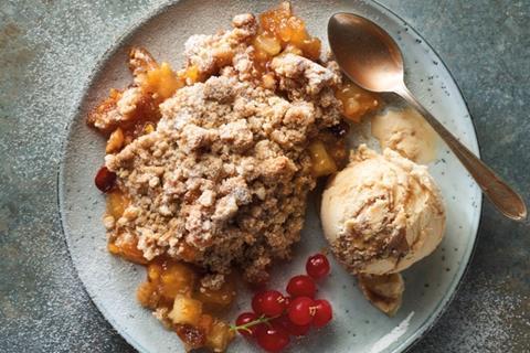 Irresistible Festive Crumble with mincemeat and Bramley apples