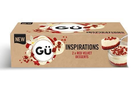 Gü's bakery inspired red velvet chilled dessert in packaging
