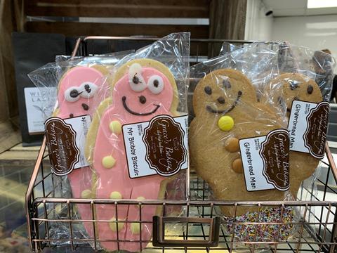 Mr Blobby-inspired biscuits and gingerbread men from Grace's Bakery