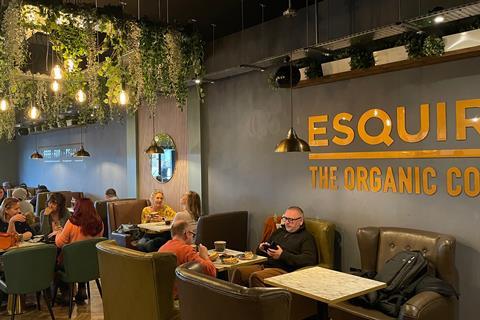 Inside an Esquires coffee shop in Brackley