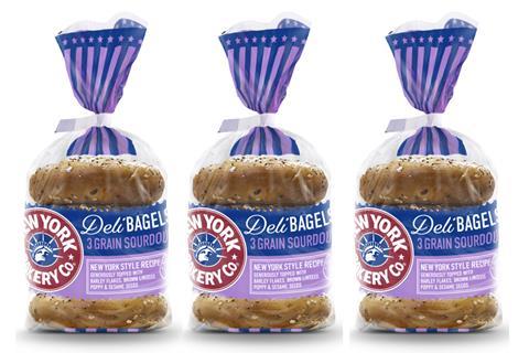 New York Bakery Co sourdough grain bagels