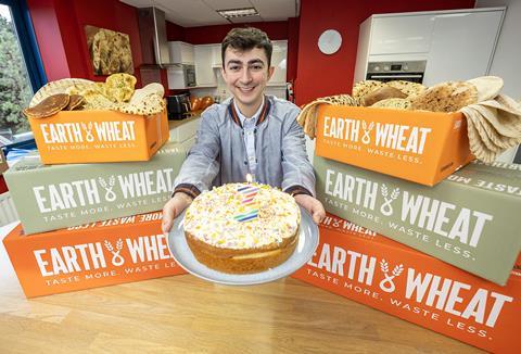 James Eid, founder of Earth & Wheat, with the wonky bread and vegetable boxes
