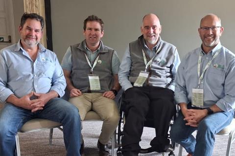L-R The Green Farm Collective co-founders Angus Gowthorpe, Michael Kavanagh, Tim Parton and Jake Overbury