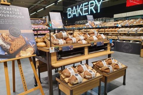 A selection of sourdough at a Marks & Spencer in-store bakery