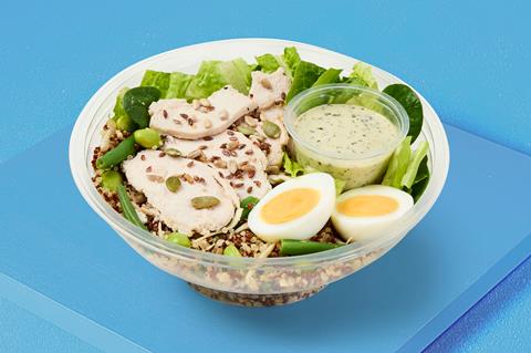 Greggs Chicken, Grains and Greens salad with free-range egg