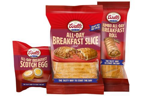 Wall's all day breakfast range in packaging