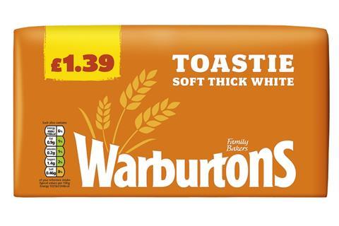 Warburtons Toastie Loaf in orange packaging