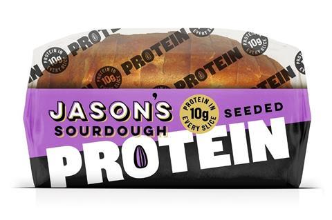 Jason's Sourdough protein loaf in packaging