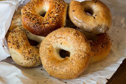 Bagels on a plate