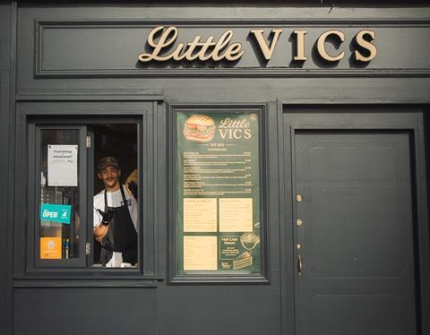 Little Vic's Deli - Founder Aston Higton serves out of his Derby shop window