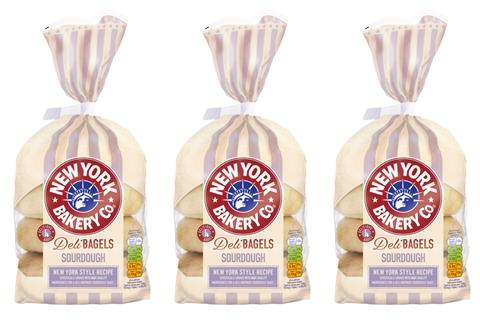 New York Bakery sourdough bagels in packaging