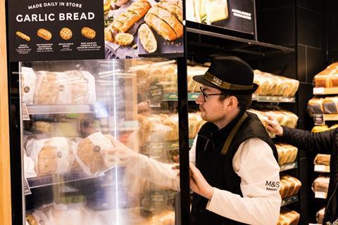 Frozen Garlic Bread on sale at an M&S store