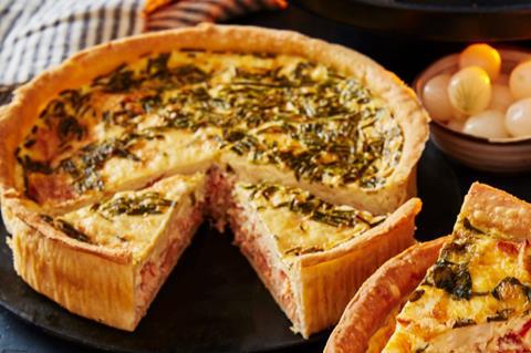 Salmon festive Quiche