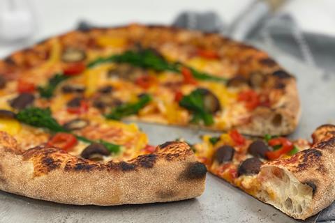Pizza made with Pan'Artisan Hi-Crust
